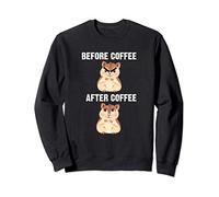 Prima del caffè dopo il caffè criceto regalo Felpa