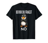 Prima di chiedere no design divertente con simpatico pinguino Maglietta
