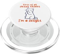 Prima di tutto Gesù pensa che io sia un Gatto Delizia PopSockets PopGrip per MagSafe