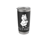 Prima di tutto Jesus Thinks I'm A Delight Duck Coffee Meme Bicchiere termico in acciaio inox doppia parete