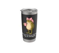 Prima di tutto Jesus Thinks I'm A Delight Frog Coffee Meme Bicchiere termico in acciaio inox doppia parete