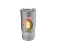 Prima di tutto Jesus Thinks I'm A Delight Frog Coffee Meme Bicchiere termico in acciaio inox doppia parete