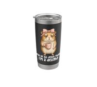 Prima di tutto Jesus Thinks I'm A Delight Hamster Coffee Meme Bicchiere termico in acciaio inox doppia parete