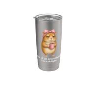 Prima di tutto Jesus Thinks I'm A Delight Hamster Coffee Meme Bicchiere termico in acciaio inox doppia parete