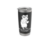 Prima di tutto Jesus Thinks I'm A Delight Hamster Coffee Meme Bicchiere termico in acciaio inox doppia parete