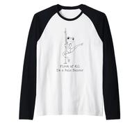 Prima di Tutto Sono Una Pole Dancer Frog Humor Maglia con Maniche Raglan
