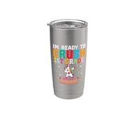 Prima elementare Here I Come First Grader Ragazze Ragazzi Prima elementare Bicchiere termico in acciaio inox doppia parete