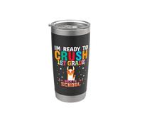 Prima elementare Here I Come First Grader Ragazze Ragazzi Prima elementare Bicchiere termico in acciaio inox doppia parete