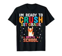 Prima elementare Here I Come First Grader Ragazze Ragazzi Prima elementare Maglietta