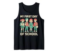 Prima elementare Il mio primo giorno di scuola Cute Kids ABCD School Canotta