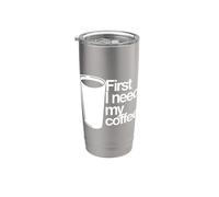 Prima ho bisogno del mio caffè Bicchiere termico in acciaio inox doppia parete