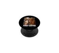 Prima il caffè Golden Retriever Amante del caffè e dei cani PopSockets PopGrip Adesivo
