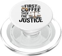Prima Il Caffè L'umorismo Legale Della Giustizia PopSockets PopGrip per MagSafe