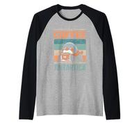Prima Il caffè Poi L'antartide Retro Continente Antartide Maglia con Maniche Raglan