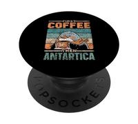 Prima Il Caffè Poi L'antartide Retro Continente Antartide PopSockets PopGrip Adesivo