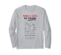 Prima Il caffè Poi Vediamo caffè Ironico Poldo Caffeinomane Maglia a Manica