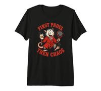 Prima Il Padel, Poi Il Chaos Coffee E Il Chaos Opossum Maglietta Premium