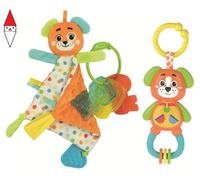 BABY CLEMENTONI - BABY GIFT SET PUPPY PACK BLUE: SONAGLINO, CHIAVI E COPERTINA D