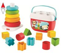 Fisher-Price Eco Set Piramide 5 Anelli e Blocchi Assortiti, per lo Sviluppo, Giocattolo per Bambini 6+Mesi, GRF11