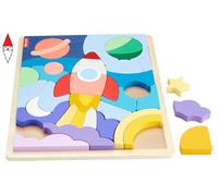 PRIMA INFANZIA MATTEL FISHER-PRICE WOOD PUZZLE ASTRONAVE