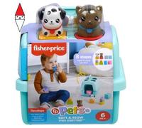 Fisher-Price Trasportino cercaforme Pets – Set attività con 4 blocchi e 4 formine – Rosa 6+ mesi