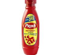 Prima Ketchup Classico con 6 Vitaminas, Bottiglia da 375g, Ideale per Hamburger e Patatine, Confezione da 3