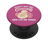 Prima Mangio Le Conchas Poi Faccio Le Cose PopSockets PopGrip Adesivo