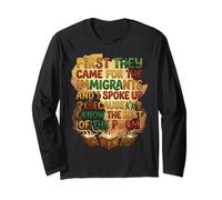 Prima Sono venuti per Gli immigrati Che Ho parlato Contro Il fascismo Maglia a Manica