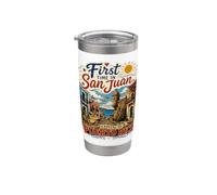 Prima volta' a San Juan Puerto Rico Adventure Bicchiere termico in acciaio inox doppia parete