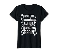 Prima Volta Nonna Lasciate Che Il Spoiling Begin Orgoglioso Nonna Maglietta con Stampa Grafica Economica
