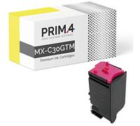 PRIMA4 - MX-C30GTM Magenta Toner Compatibile con Stampante Sharp MX-C250F, MX-C300 Series, MX-C300P, MX-C300W, MX-C301W -6k Pagine