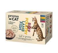PrimaCat - Classic Complete cibo umido per gatti, confezione multipla di cibo per gatti in salsa arrosto, confezione da 12 da 85 g