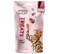 PrimaCat - Mini dolcetti per gatti senza cereali, gusto bistecca di manzo, 12 x 50 g