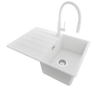 PRIMAGRAN Lavandino da Cucina al Mobile 40cm + Rubinetto, 70x50cm