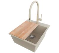 PRIMAGRAN Lavandino da Cucina al Mobile 45cm + Rubinetto, 43x50cm