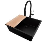 PRIMAGRAN Lavandino da Cucina al Mobile 60cm + Rubinetto, 56x47cm