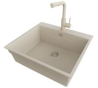PRIMAGRAN Lavandino da Cucina al Mobile 60cm + Rubinetto, 58x53cm