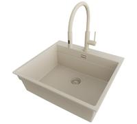 PRIMAGRAN Lavandino da Cucina al Mobile 60cm + Rubinetto, 58x53cm