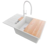 PRIMAGRAN Lavandino da Cucina al Mobile 60cm + Rubinetto, 78x50cm