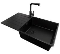 PRIMAGRAN Lavandino da Cucina al Mobile 60cm + Rubinetto, 90x50cm