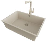 PRIMAGRAN Lavandino da Cucina al Mobile 70cm + Rubinetto, 66x47cm