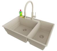 PRIMAGRAN Lavandino da Cucina al Mobile 80cm + Rubinetto, 78x53cm