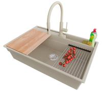 PRIMAGRAN Lavandino da Cucina al Mobile 80cm + Rubinetto, 78x53cm