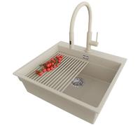 PRIMAGRAN Lavandino da Cucina Beige - Oslo Max Level, 58x53cm