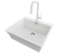 PRIMAGRAN Lavandino da Cucina Bianco - Oslo Max Level, 58x53cm