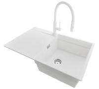 PRIMAGRAN Lavandino da Cucina Bianco - San Francisco Level, 78x50cm