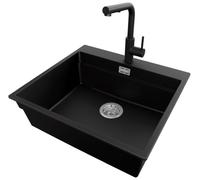 PRIMAGRAN Lavandino da Cucina Nero - Oslo Max Level, 58x53cm