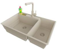 PRIMAGRAN Lavandino da Cucina Tutto Beige - Parigi Chef, 78x53cm