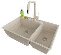 PRIMAGRAN Lavandino da Cucina Tutto Beige - Parigi Chef, 78x53cm