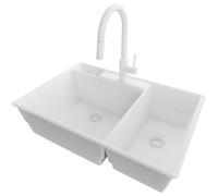 PRIMAGRAN Lavandino da Cucina Tutto Bianco - Parigi Chef, 78x53cm